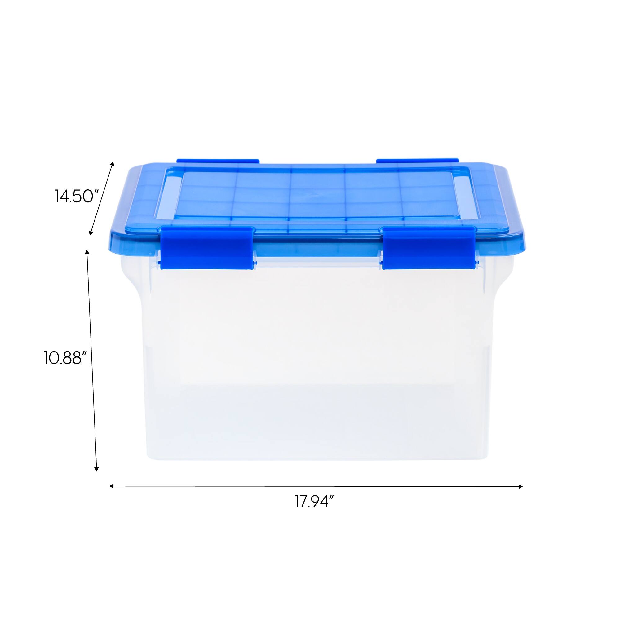 IRIS 32qt. Stackable Plastic Legal File Storage Box for Letter